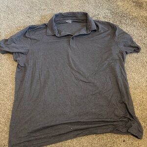 Izod Men's Polo Shirt - Dark Gray Stripes